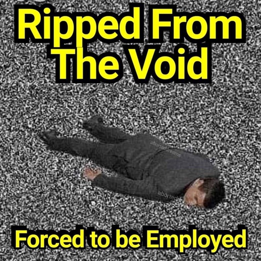 ripped from the void, forced to be employed.  man lays on floor giving up on life 