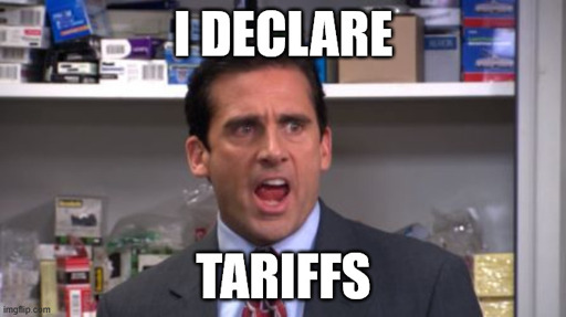 Mike Scott from the office declares tariffs